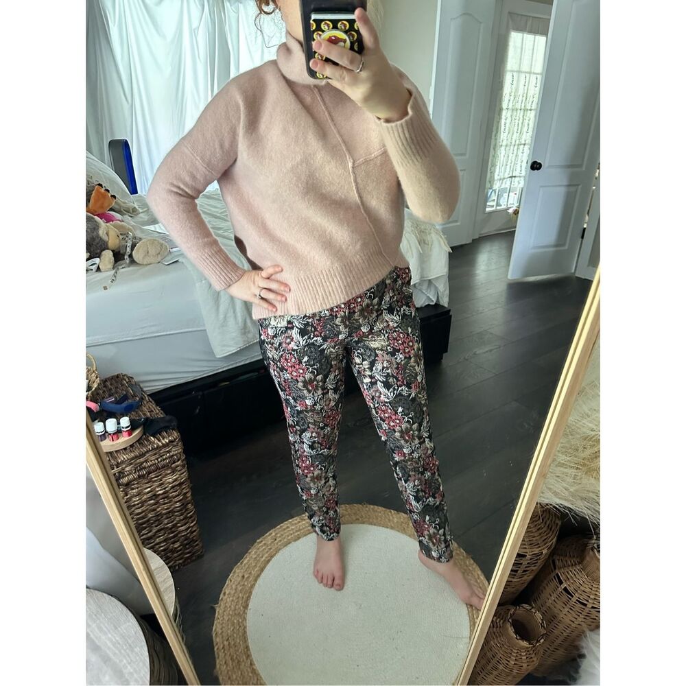 All Saints Pink Wool Yak Blend Roll Neck Sweater Size Medium